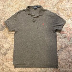 Polo by Ralph Lauren Mens Classic Grey Collared Short Sleeve Polo